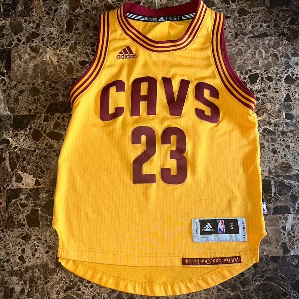 Adidas Yellow Cavs Jersey with Maroon Details
